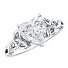 Rosec Jewels-IGI Verified 2 Carat Heart Shape Lab Grown Diamond Celtic Engagement Ring