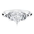 Rosec Jewels-IGI Verified 2 Carat Heart Shape Lab Grown Diamond Celtic Engagement Ring