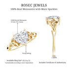 Rosec Jewels-IGI Verified 2 Carat Heart Shape Lab Grown Diamond Celtic Engagement Ring
