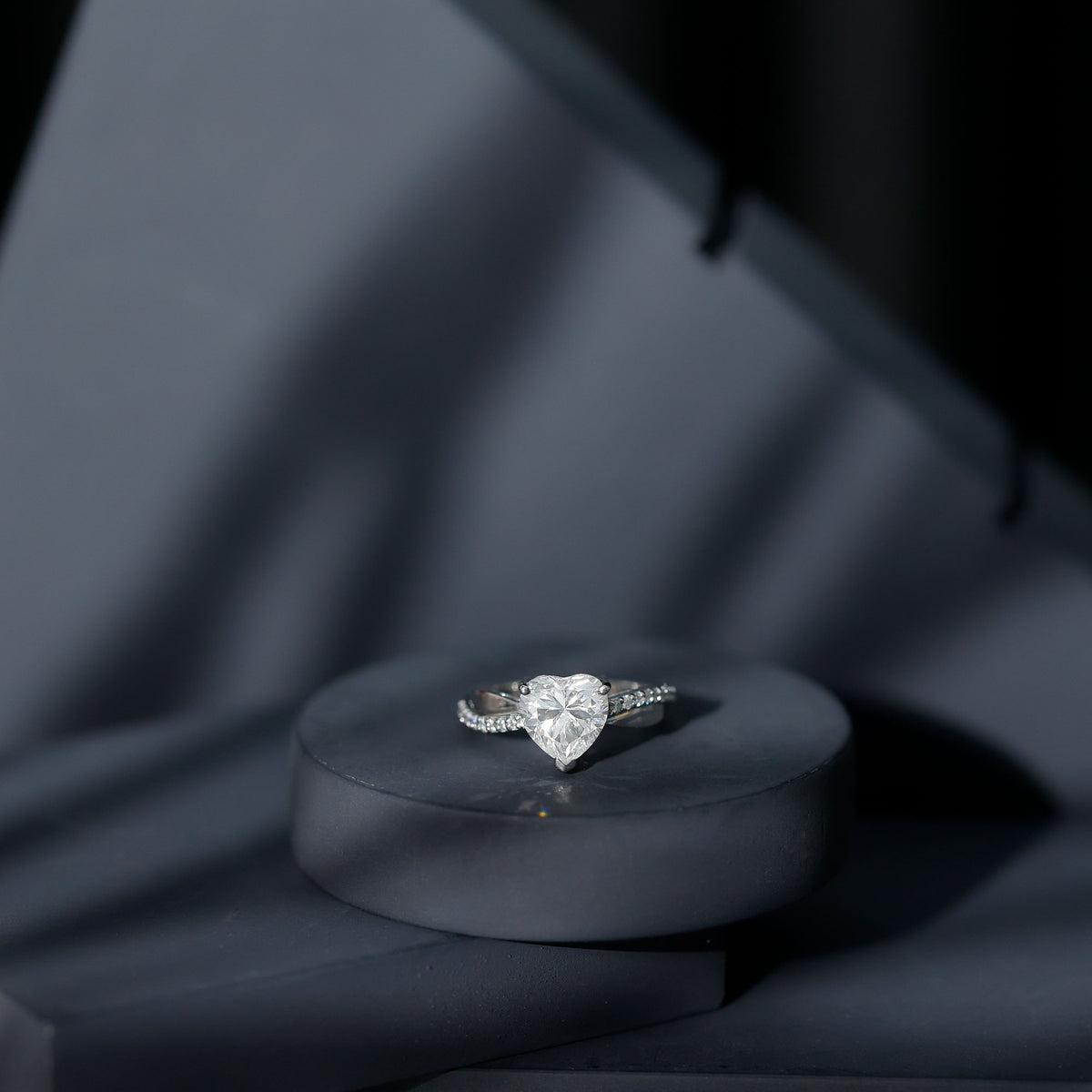 Rosec Jewels-IGI Certified 2 Carat Lab Grown Diamond Heart Shaped Engagement Ring