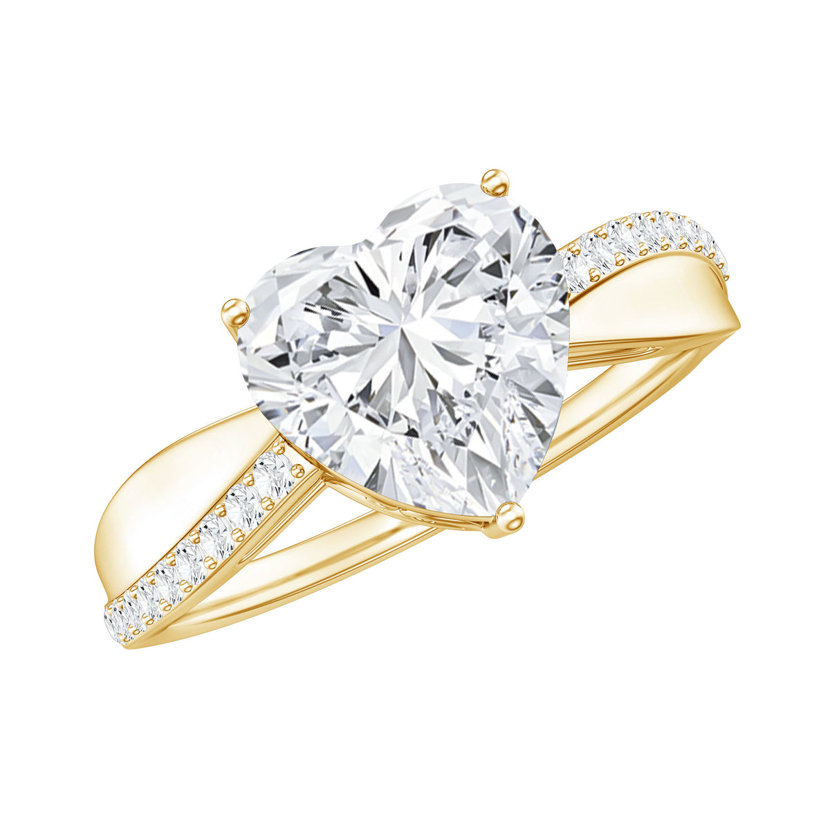 Rosec Jewels-IGI Certified 2 Carat Lab Grown Diamond Heart Shaped Engagement Ring