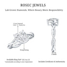 Rosec Jewels-IGI Verified 2 Carat Lab Grown Diamond Heart Engagement Ring with Braided Shank