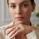 IGI Certified Lab Grown 2 Carat Diamond Teardrop Engagement Ring with Spaced Accent Lab - ( E-VS1 ) - Rosec Jewels