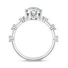 Rosec Jewels-IGI Certified Lab Grown 2 Carat Diamond Teardrop Engagement Ring with Spaced Accent