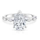Rosec Jewels-3 Carat Lab Grown Pear Shaped Diamond Solitaire Engagement Ring with IGI Certificate