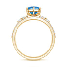 Rosec Jewels-IGI Certified Lab Grown Blue Diamond Marquise Bridal Ring Set 2 Carat