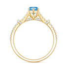 Rosec Jewels-IGI Certified 1 Carat Lab Grown Blue Diamond Engagement Ring with Split Shank