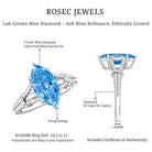 Rosec Jewels-IGI Certified Marquise Cut Lab Grown Blue Diamond 2 Carat Engagement Ring with Split Shank