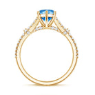 Rosec Jewels-IGI Certified Marquise Cut Lab Grown Blue Diamond 2 Carat Engagement Ring with Split Shank