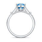 Rosec Jewels-IGI Certified 3 Carat Blue Lab Grown Diamond Marquise Engagement Ring with Split Shank