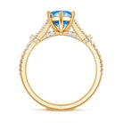 Rosec Jewels-IGI Certified 3 Carat Blue Lab Grown Diamond Marquise Engagement Ring with Split Shank