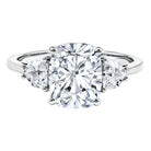 Rosec Jewels-IGI Graded 4 Carat Elongated Cushion Cut Lab Diamond Engagement Ring