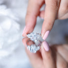 Rosec Jewels-IGI Graded 4 Carat Elongated Cushion Cut Lab Diamond Engagement Ring