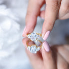 Rosec Jewels-IGI Graded 4 Carat Elongated Cushion Cut Lab Diamond Engagement Ring