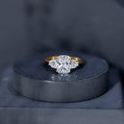 Rosec Jewels-IGI Graded 4 Carat Elongated Cushion Cut Lab Diamond Engagement Ring