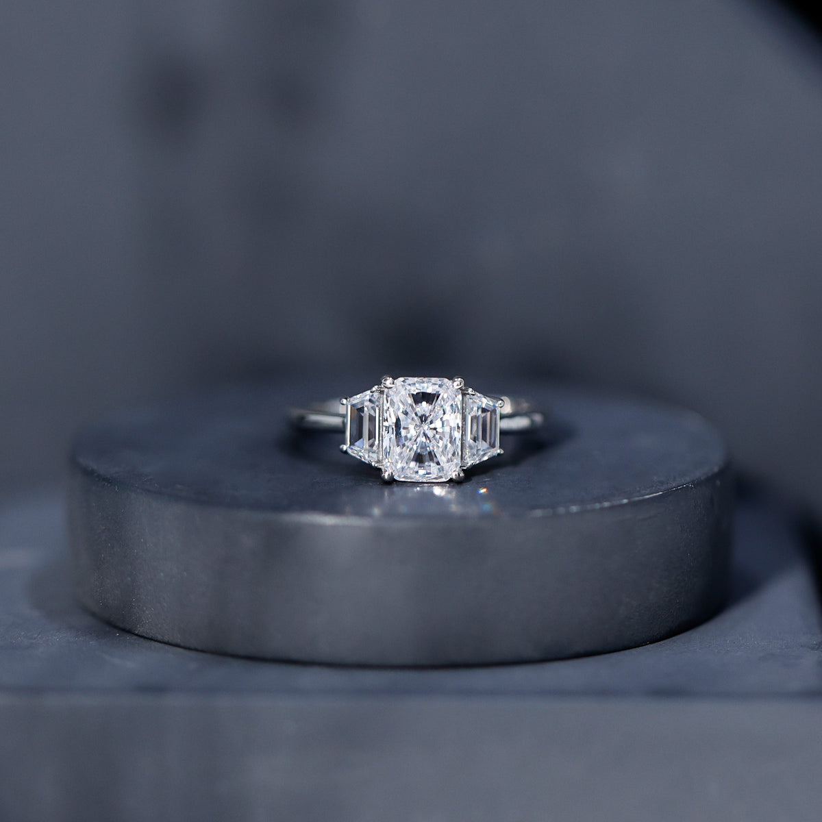 Rosec Jewels-2 Carat IGI Authenticated Lab Grown Diamond Three Stone Engagement Ring