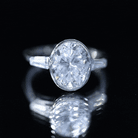Rosec Jewels-IGI Certified 3 Carat Solitaire Lab Grown Diamond Oblong Engagement Ring