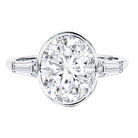 Rosec Jewels-IGI Certified 3 Carat Solitaire Lab Grown Diamond Oblong Engagement Ring