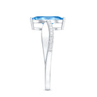 Rosec Jewels-IGI Certified 1 Carat Lab Grown Blue Diamond Marquise Engagement Ring for Women