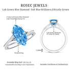 Rosec Jewels-IGI Certified 2 Carat Lab Grown Blue Diamond Split Shank Engagement Ring