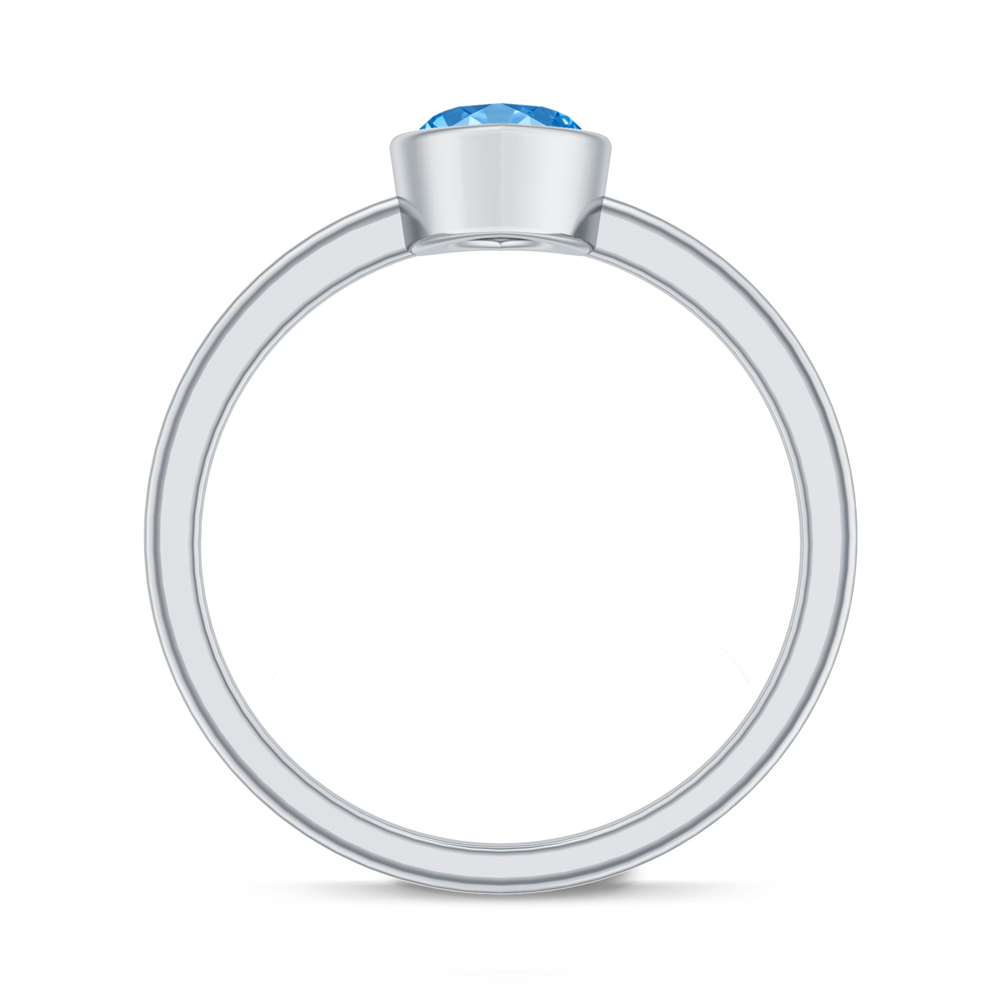 Rosec Jewels-IGI Certified Marquise Cut Lab Grown Blue Diamond 1 Carat Engagement Ring in Bezel Setting