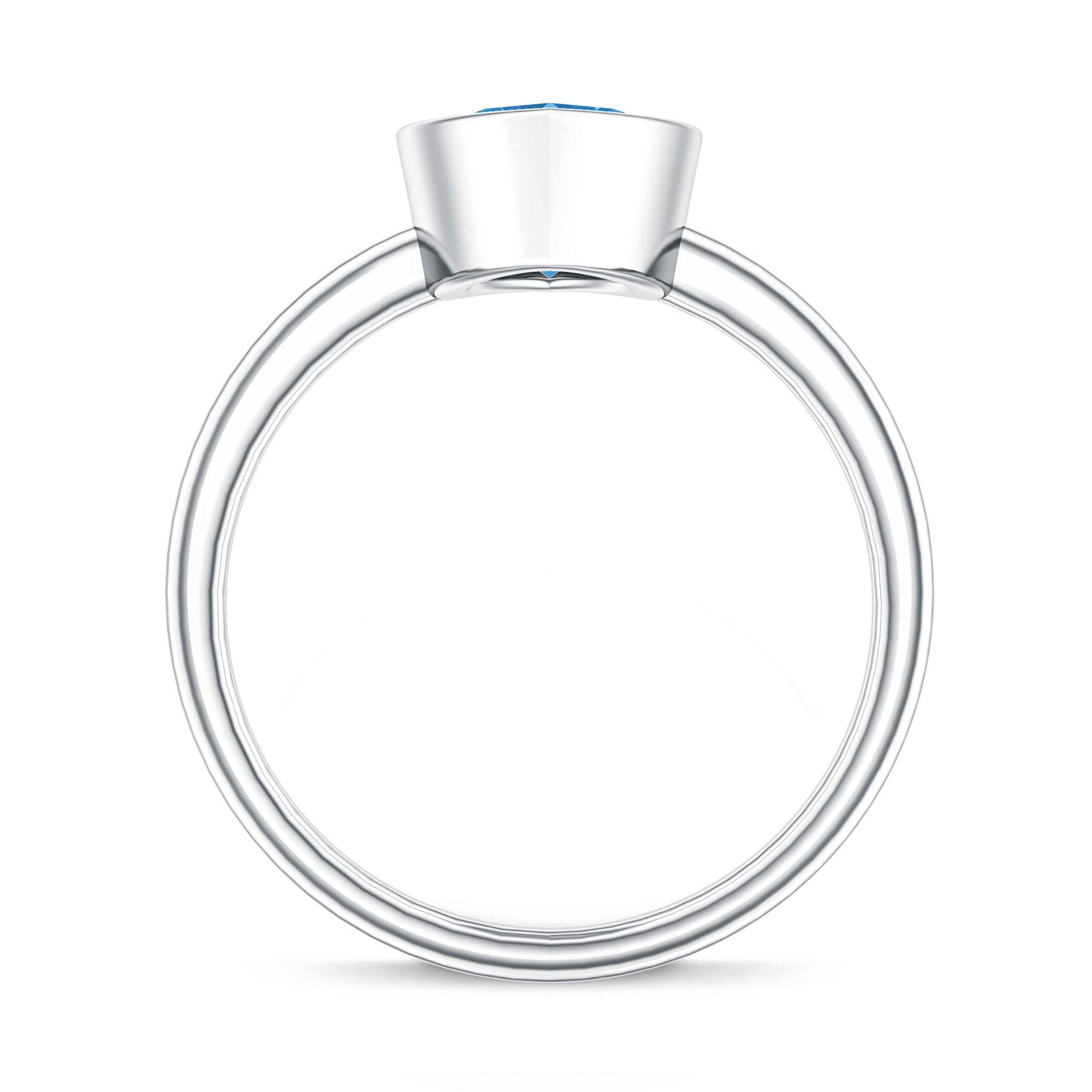 Rosec Jewels-IGI Certified Bezel Set Lab Grown Blue Diamond Marquise Engagement Ring 3 Carat