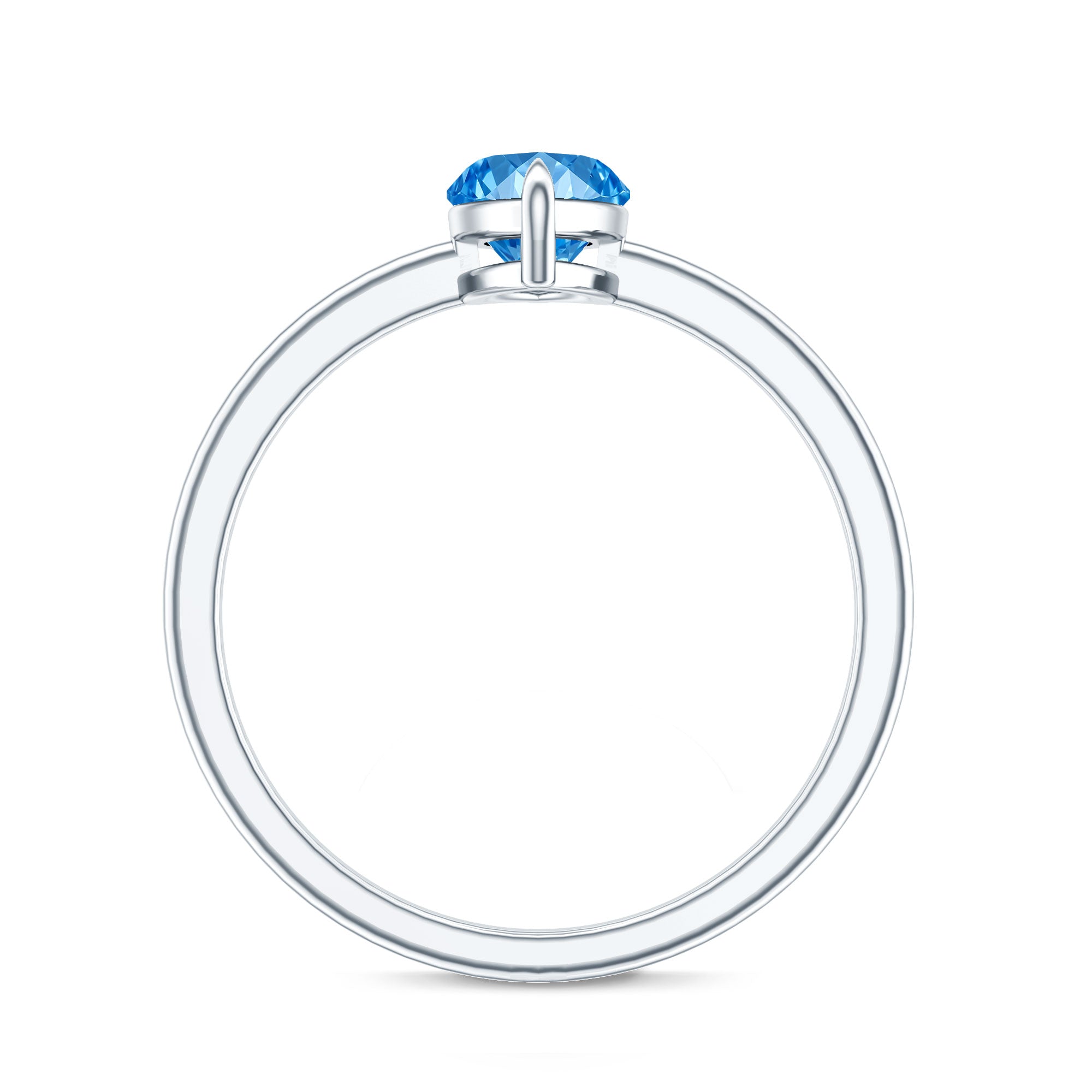 Rosec Jewels-Solitaire 1 Carat Marquise Cut Lab Grown Blue Diamond Engagement Ring with IGI Certificate