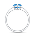 Rosec Jewels-Solitaire 3 Carat Marquise Cut Lab Grown Blue Diamond Engagement Ring IGI Certified