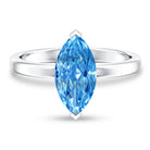 Rosec Jewels-IGI Certified 4 Carat Engagement Ring with Solitaire Marquise Cut Lab Grown Blue Diamond