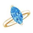 Rosec Jewels-IGI Certified 4 Carat Engagement Ring with Solitaire Marquise Cut Lab Grown Blue Diamond