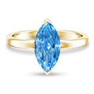Rosec Jewels-IGI Certified 4 Carat Engagement Ring with Solitaire Marquise Cut Lab Grown Blue Diamond