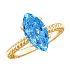 Rosec Jewels-Lab Grown 2 Carat Blue Diamond Marquise Solitaire Engagement Ring IGI Certified