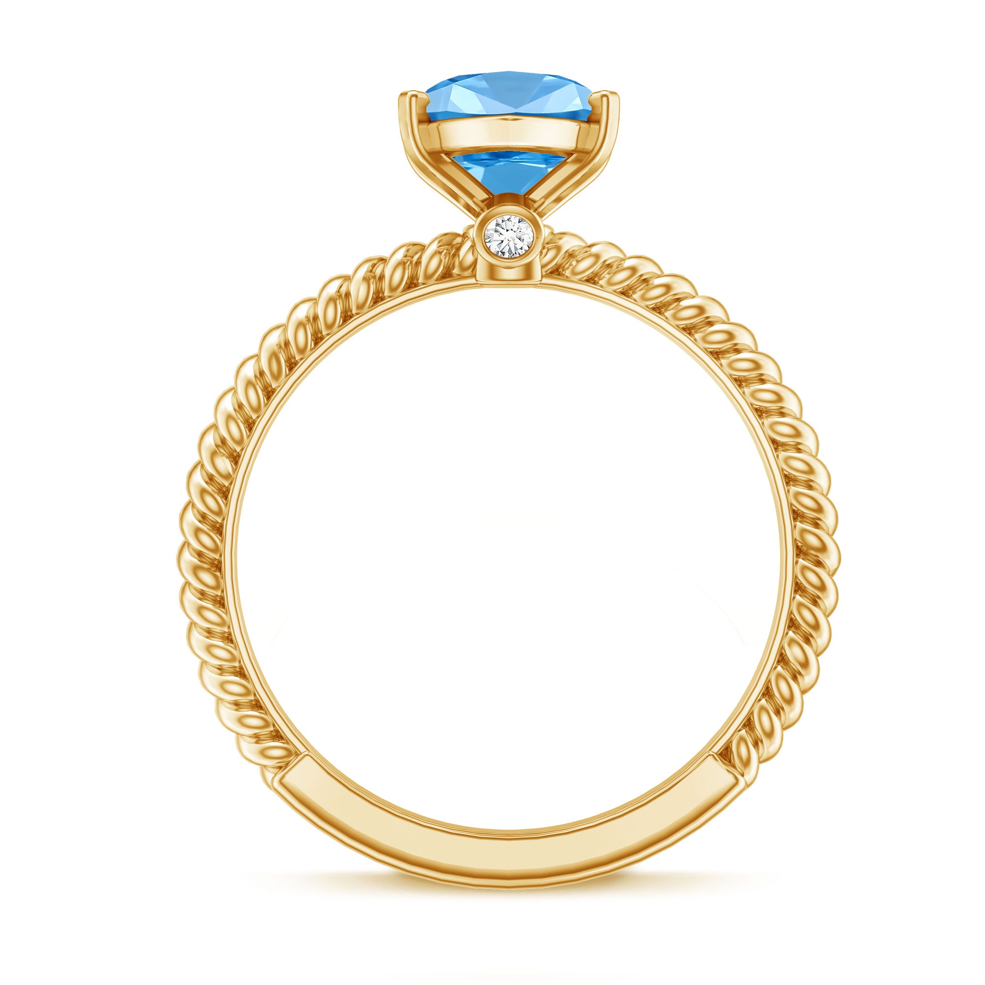 Rosec Jewels-Lab Grown 2 Carat Blue Diamond Marquise Solitaire Engagement Ring IGI Certified