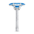 Rosec Jewels-IGI Certified 3 Carat Lab Grown Blue Diamond Solitaire Engagement Ring Marquise