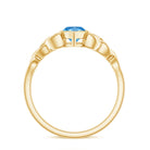 Rosec Jewels-1 Carat Marquise Cut Lab Blue Diamond Celtic Engagement Ring IGI Certified