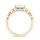Rosec Jewels-2 Carat Marquise Cut Lab Grown Blue Diamond Celtic Engagement Ring IGI Certified