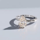 2 Carat Solitaire Pear Cut Lab Grown Diamond Engagement Ring with IGI Certificate Lab - ( E-VS1 ) - Rosec Jewels
