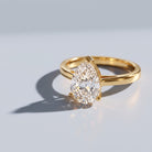 2 Carat Solitaire Pear Cut Lab Grown Diamond Engagement Ring with IGI Certificate Lab - ( E-VS1 ) - Rosec Jewels