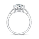 Rosec Jewels-Double Prong Set Lab Grown Pear Diamond 4 Carat Engagement Ring with IGI Certificate