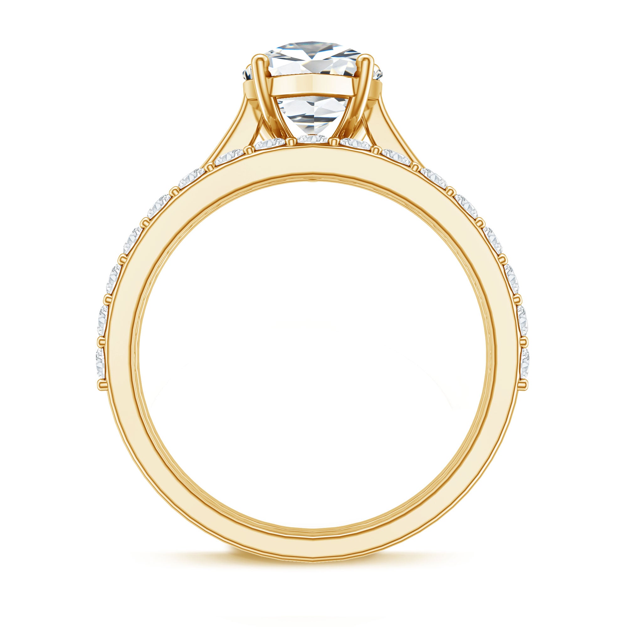 Rosec Jewels-IGI Certified Pear Shape 2 Carat Lab Grown Diamond Bridal Ring Set for Women