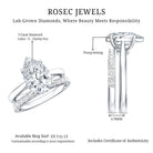 Rosec Jewels-IGI Certified 3 Carat Lab Grown Diamond Pear Cut Engagement Ring Set