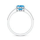 Rosec Jewels-3 Carat Lab Grown Oval Blue Diamond Engagement Ring with IGI Certificate