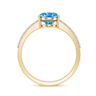 Rosec Jewels-3 Carat Lab Grown Oval Blue Diamond Engagement Ring with IGI Certificate