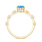 Rosec Jewels-Oval Shaped 1 Carat Lab Grown Blue Diamond Solitaire Ring with IGI Certificate