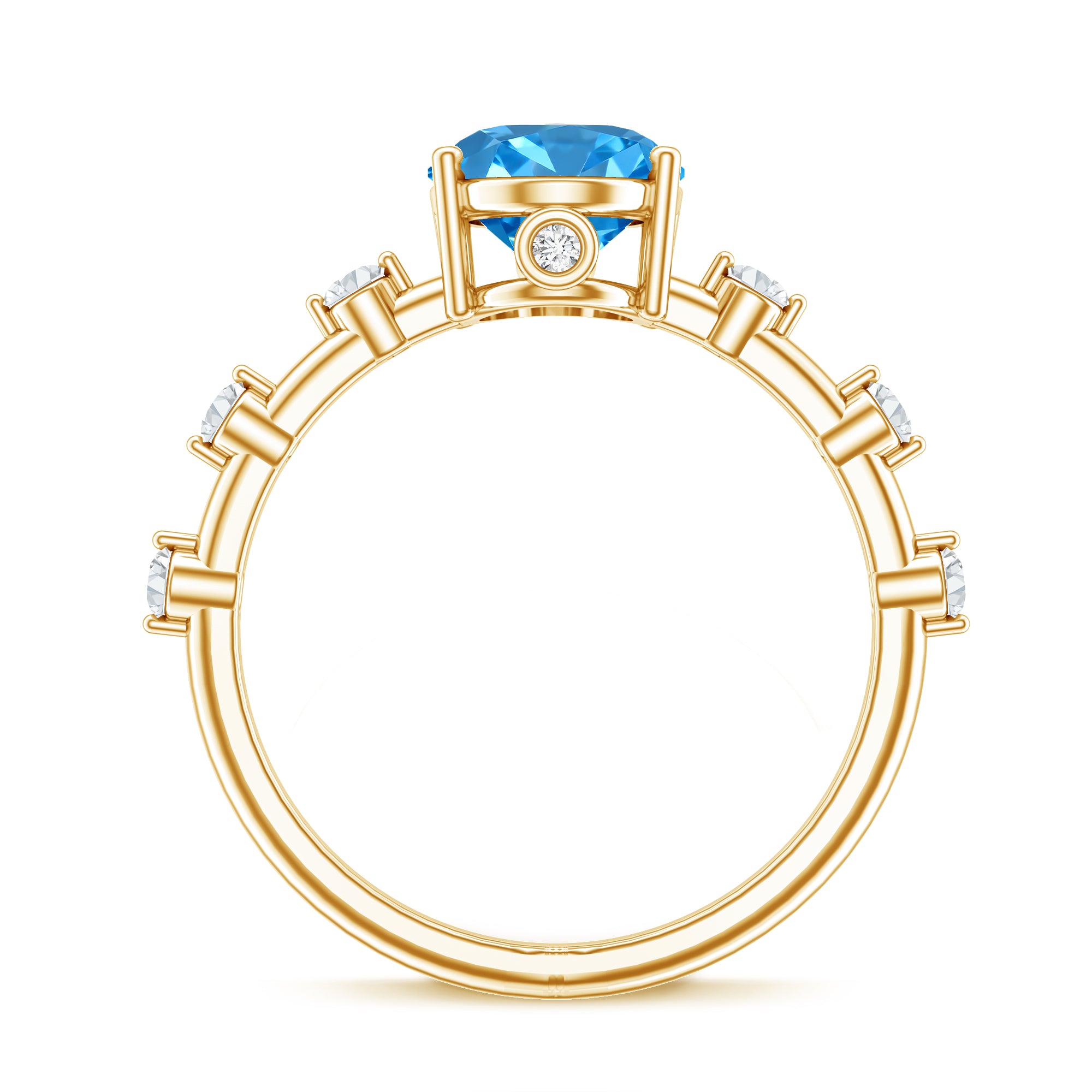Rosec Jewels-IGI Certified Lab Grown Blue Diamond Oval Engagement Ring 2 Carat