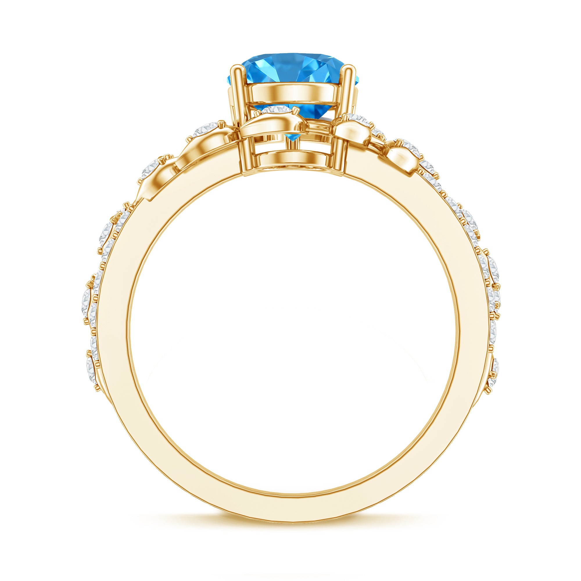 Rosec Jewels-Oval Shaped 1 Carat Lab Grown Blue Diamond Designer Engagement Ring IGI Certified