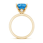 Rosec Jewels-IGI Certified 5 Carat Oval Shape Lab Grown Blue Diamond Statement Engagement Ring