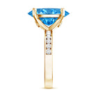 Rosec Jewels-IGI Certified 5 Carat Oval Shape Lab Grown Blue Diamond Statement Engagement Ring