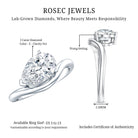 Rosec Jewels-Lab Grown 2 Carat Diamond East West Pear Engagement Ring with IGI Certificate