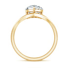 Rosec Jewels-Pear Shape 3 Carat Lab Diamond V Shaped Engagement Ring with IGI Certificate